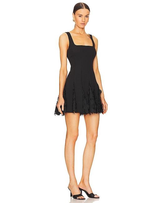 MILLY Black Ariel Cady 3d Combo Dress