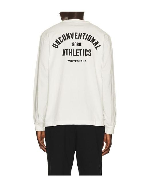 White/space White Premium Graphic Long Sleeve Tee for men