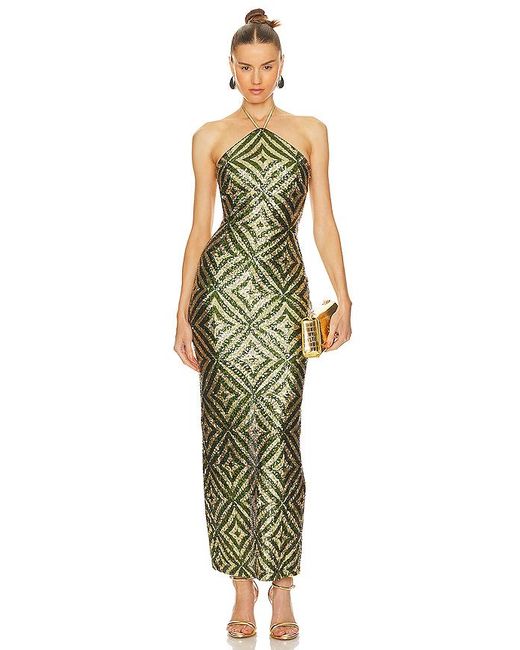 Camila Coelho Green Isaura Maxi Dress
