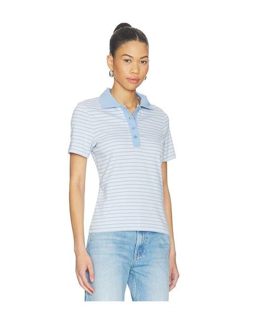 Samsøe & Samsøe Blue Saella Short Sleeve Polo