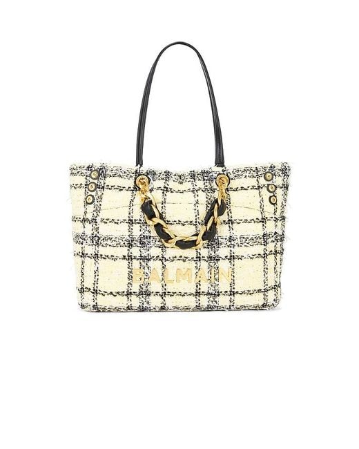 Balmain Metallic Soft Cabas Tote Bag