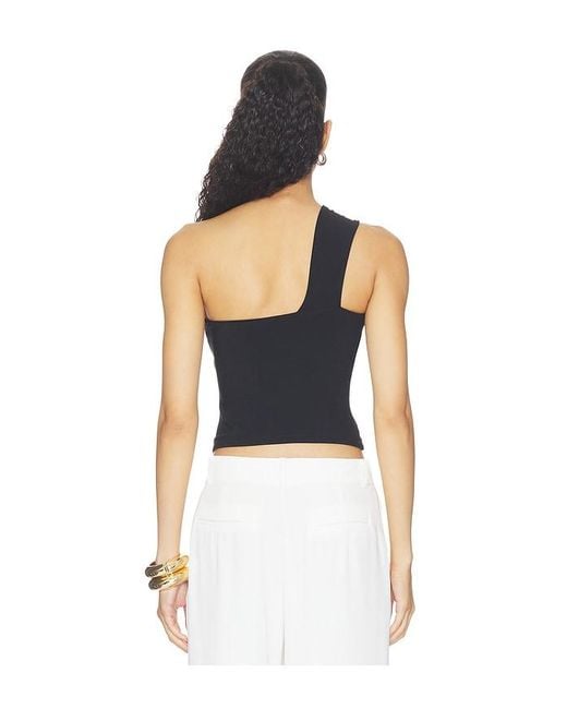 Susana Monaco Blue Twisted One Arm Top