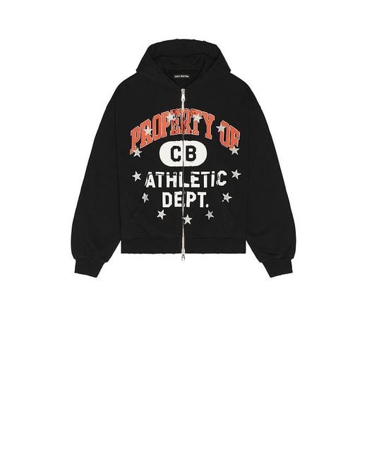 Cole Buxton Black Property Of Zipped Hoodie for men