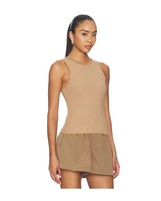 Varley Natural Hanson Rib Knit Tank Top