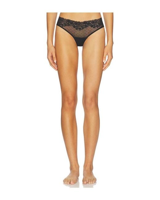 Commando Black Double Take Lace Thong