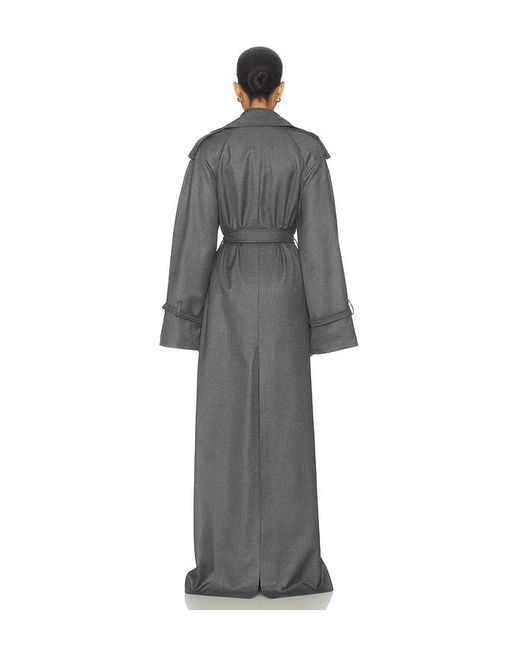 Milkwhite Gray Long Trench Coat