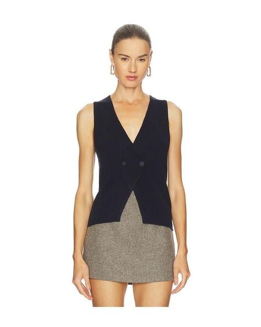 NAADAM Blue Cashmino Vest Set With Reversible Bolero