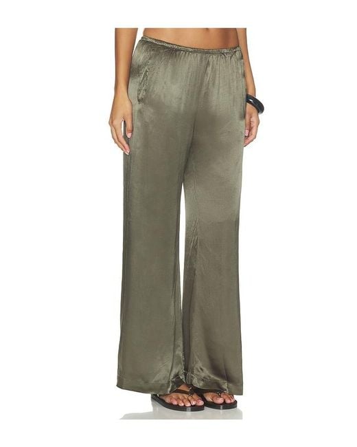 Bobi Green Wide Leg Pants