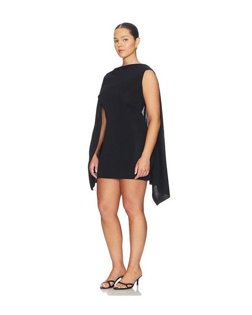 L'academie Black 'Academie Nasim Knit Cape Mini Dress