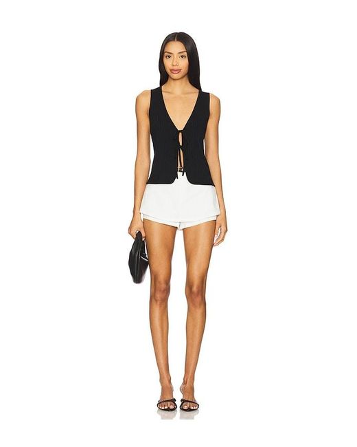 Show Me Your Mumu White Time Out Tie Top