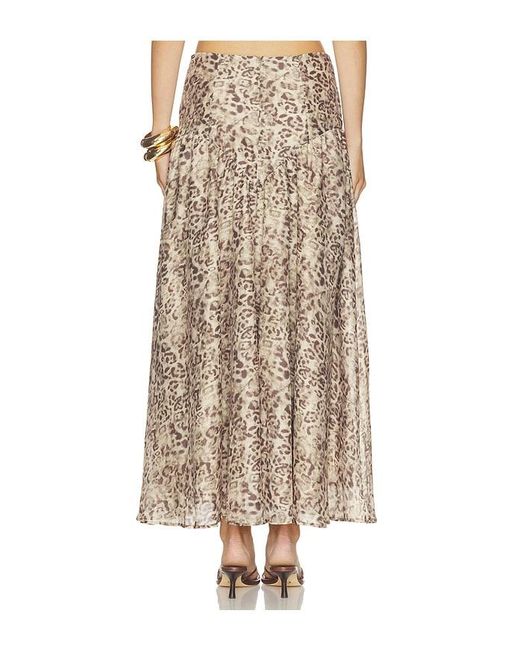 Bardot Natural Hildie High Waisted Midi Skirt