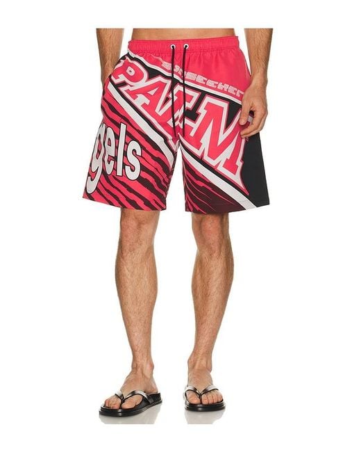 Palm Angels Red Racing Swimshort for men