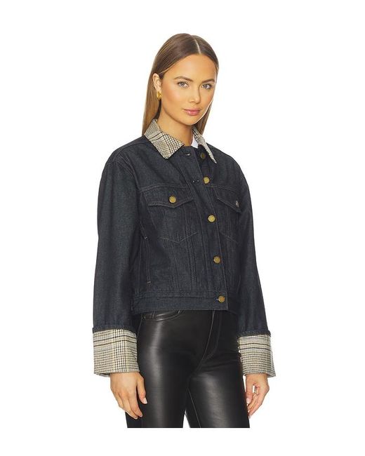 Rag & Bone Black Harriet Denim Trucker Jacket