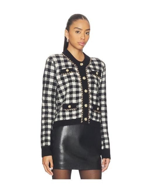 Generation Love Black Selma Houndstooth Cardigan