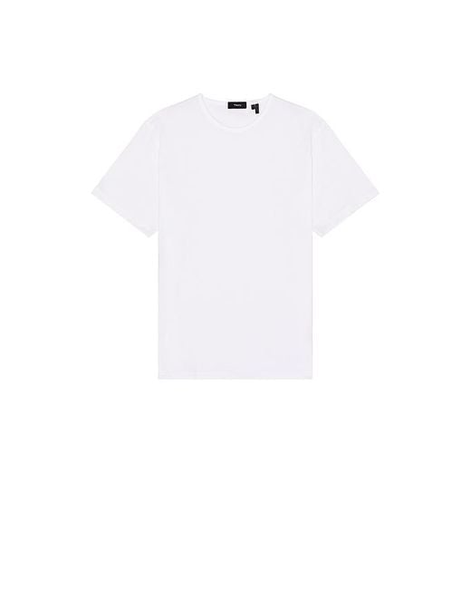 Theory White Precise Cotton Tee for men