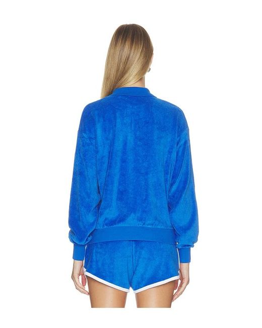 Polo Ralph Lauren Blue Cotton Terry Long Sleeve Polo