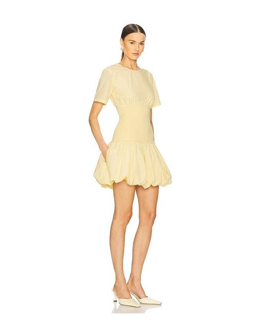 Jonathan Simkhai Natural Libbie Short Sleeve Mini Dress