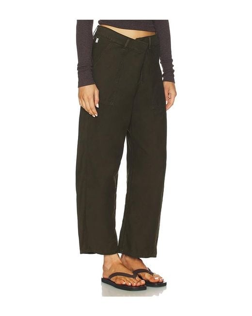 Citizens of Humanity Black Ines Crop Utility Trouser