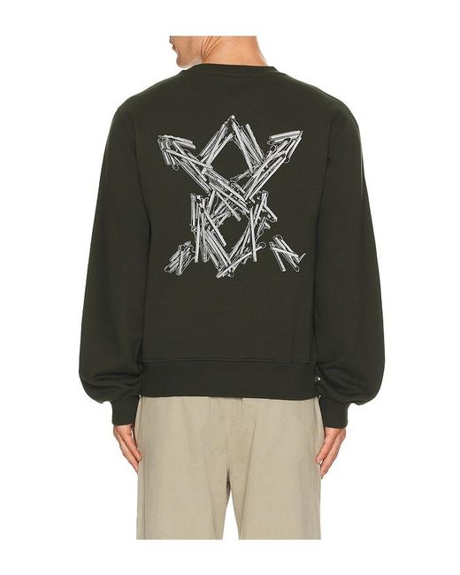 Daily Paper Black Matchstick Shield Sweatshirt for men