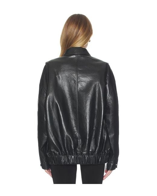 Agolde Black Aston Bomber Jacket