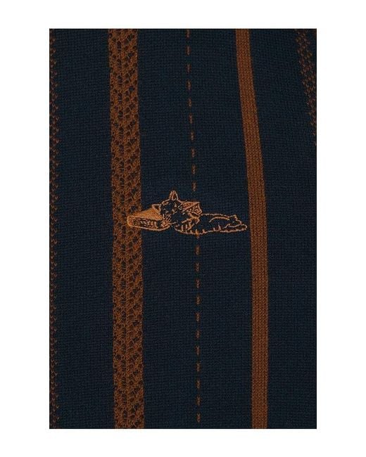 Percival Blue Citation Knitted Football Shirt for men