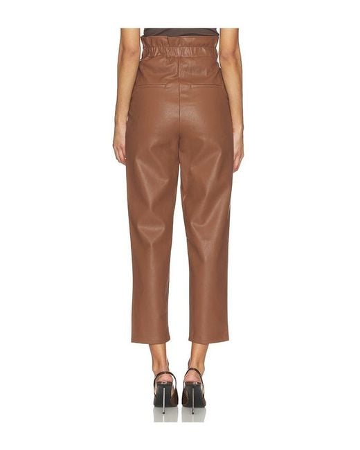 Bardot Brown Aster Faux Leather Pant