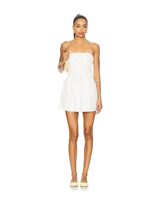 MORE TO COME White Alba Strapless Dress
