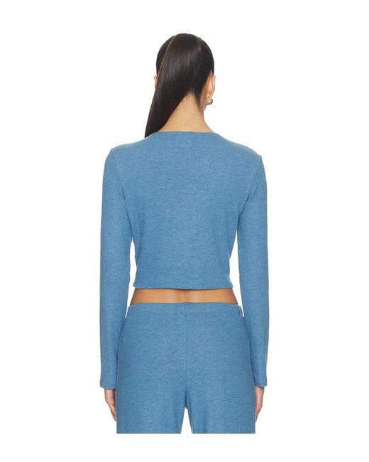 Leset Blue Lauren Crop Cardigan Ii