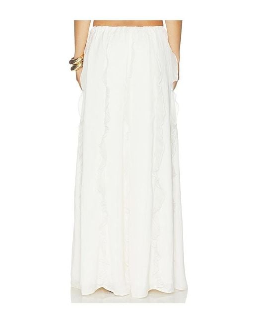 SNDY'S White Sereia Maxi Skirt