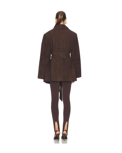 SER.O.YA Brown Chandra Suede Jacket