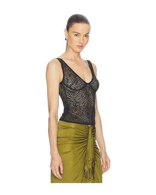 Atlein Black Lingerie Strap Top