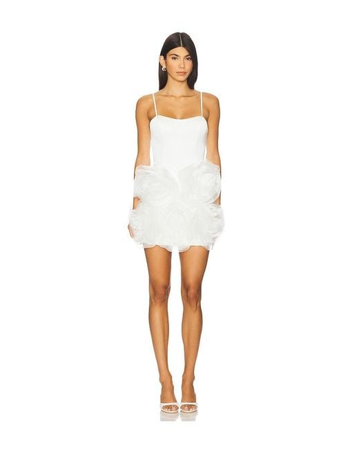 Mini Vestido De Flores Asher En Color Blanco Talla (También En M, S, Xl, Xs) Elliatt de color White
