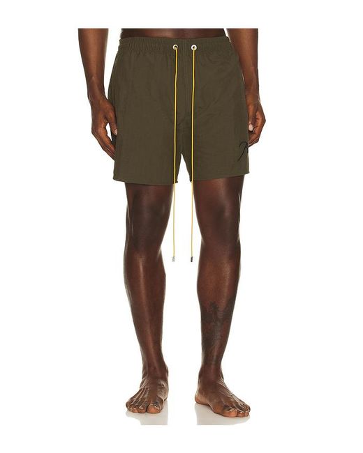 Rhude Green Radiator Swim Short for men