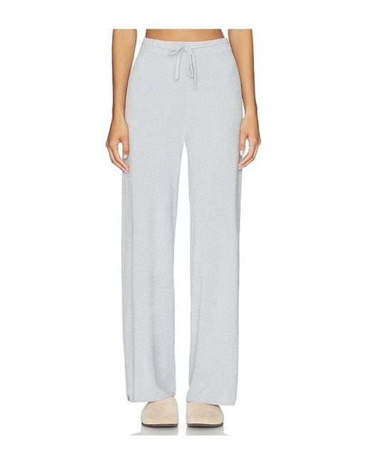 Barefoot Dreams White Cozychic Ultra Lite Tie Waist Relaxed Pant