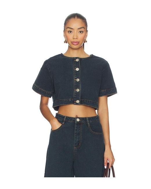 SNDY'S Blue Tilla Denim Top