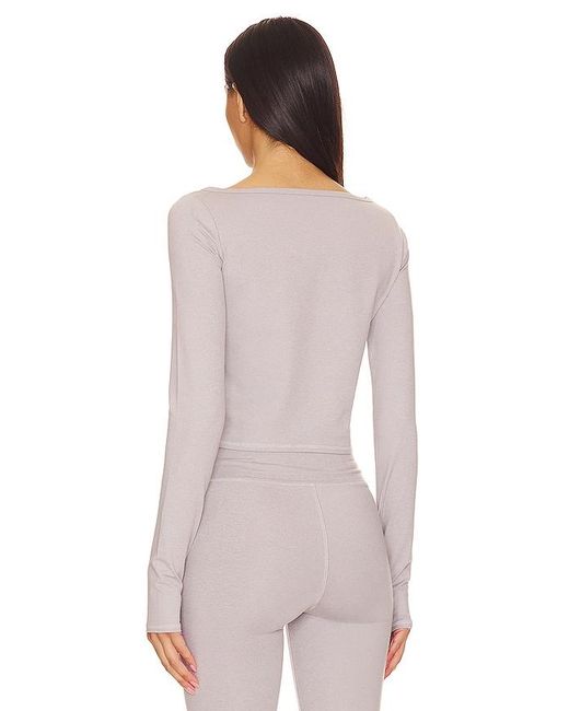 WellBeing + BeingWell Gray Loungewell Freya Longsleeve