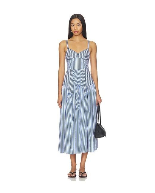Amanda Uprichard Blue Spencer Midi Dress