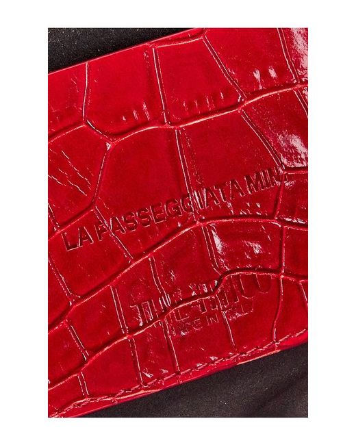 The Attico Red La Passeggiata Mini Top Handle Bag