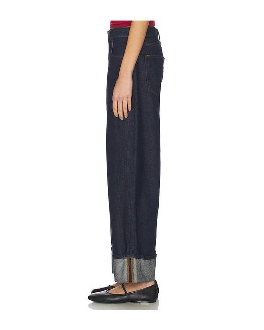 GOOD AMERICAN Blue Good Standard Baggy Cuffed Jeans