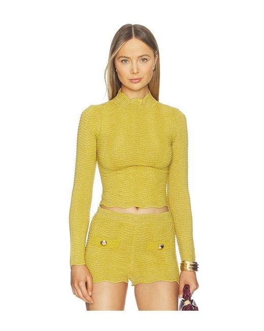 retroféte Yellow Prissy Top