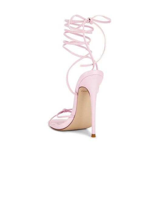 Femme LA White Athens Lace Up Heels