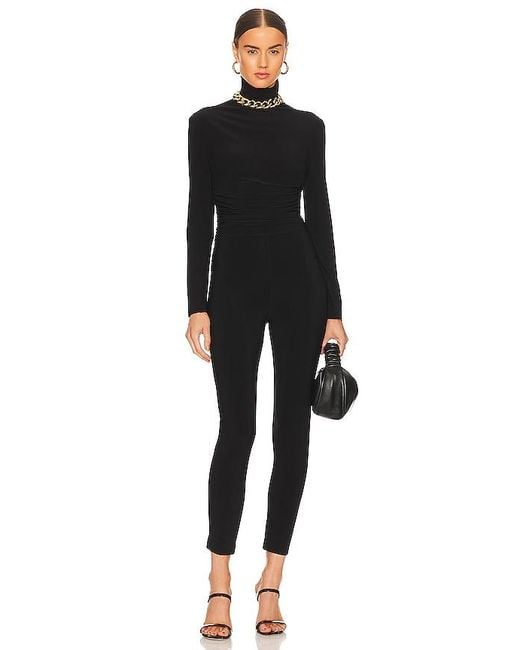 Norma Kamali Black Turtleneck Catsuit