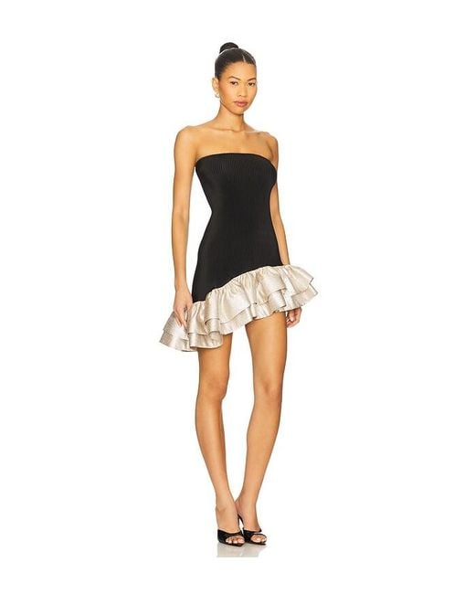 Vestido Volant En Color Negro Talla (También En 12/L, 6/Xs, 8/S) L'idée de color Black