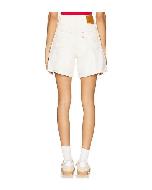 Levi's White High Baggy Short