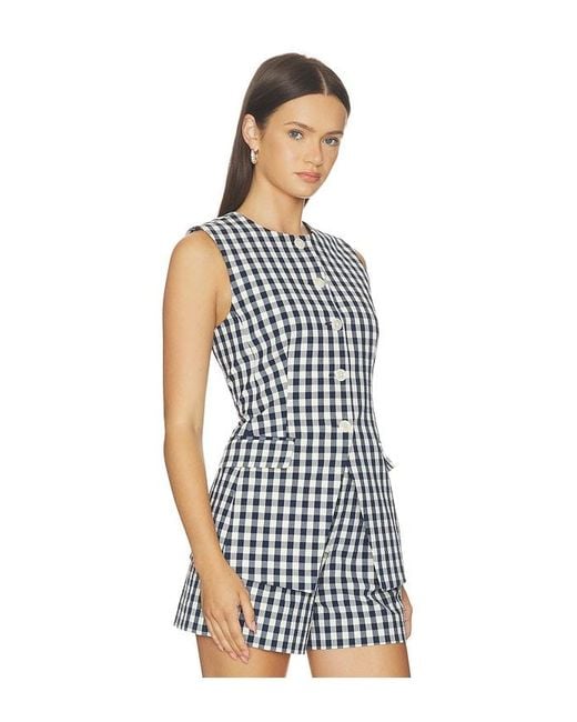 Veronica Beard Blue Lois Vest