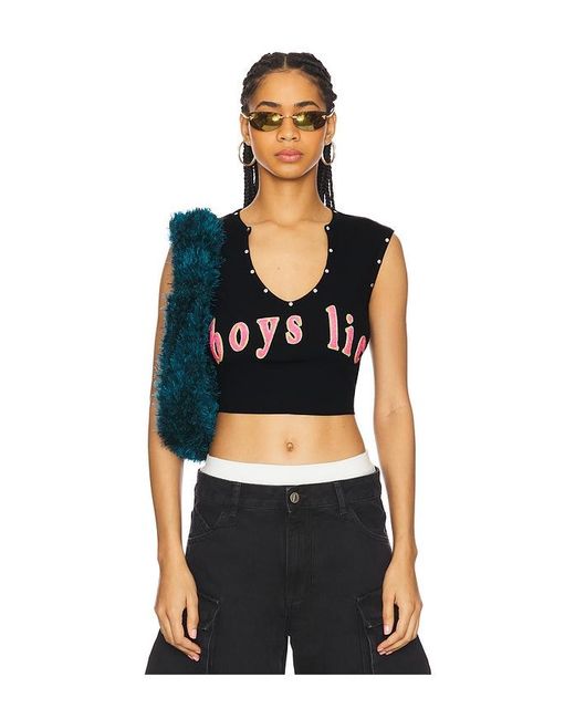 Boys Lie Electric Love Rebel タンクトップ Black