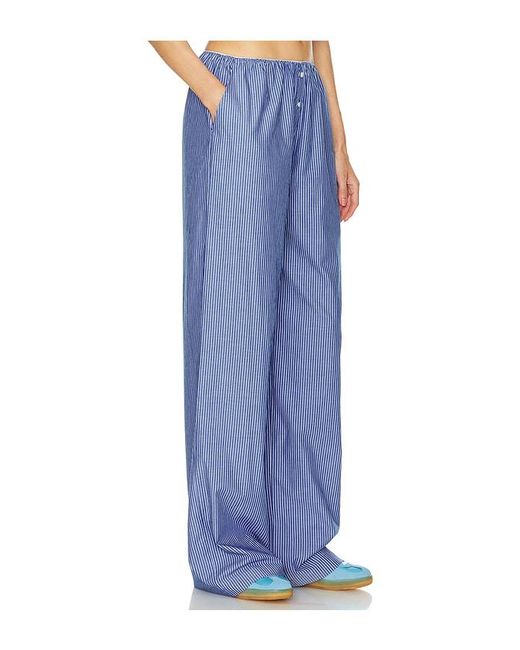Helsa Blue Pinstripe Poplin House Pants