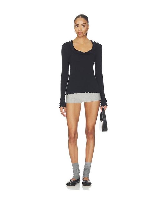 OperaSPORT Black Rosie Seamless Top