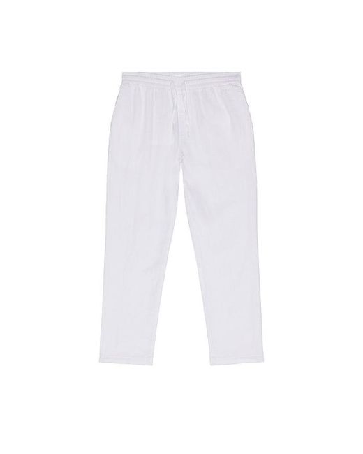 Vintage Summer White Linen Pants for men