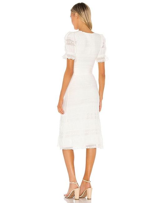 Tularosa White Quinn Midi Dress